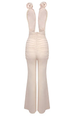 Vissarion 3D Flower Pleat Jumpsuit - TEVQA