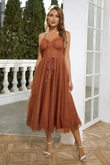 Cindy Tulle Midi Dress - TEVQA