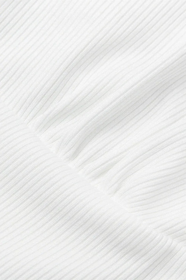 Halter Neck Ribbed Knit Top - View 6 | TEVQA