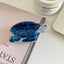 Vibrant Sea Turtle Acetate Hair Claw Clip - 3.5 Inch Tropical Coastal Accessory - TEVQA