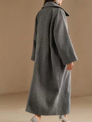 The Seraphina Minimalist Long Wool-Blend Coat - TEVQA