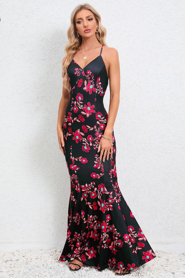 Crisscross Spaghetti Strap Fishtail Dress | Dress In Beauty