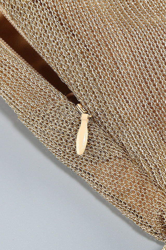 Gold Draped Metallic Maxi Dress | Dress In Beauty