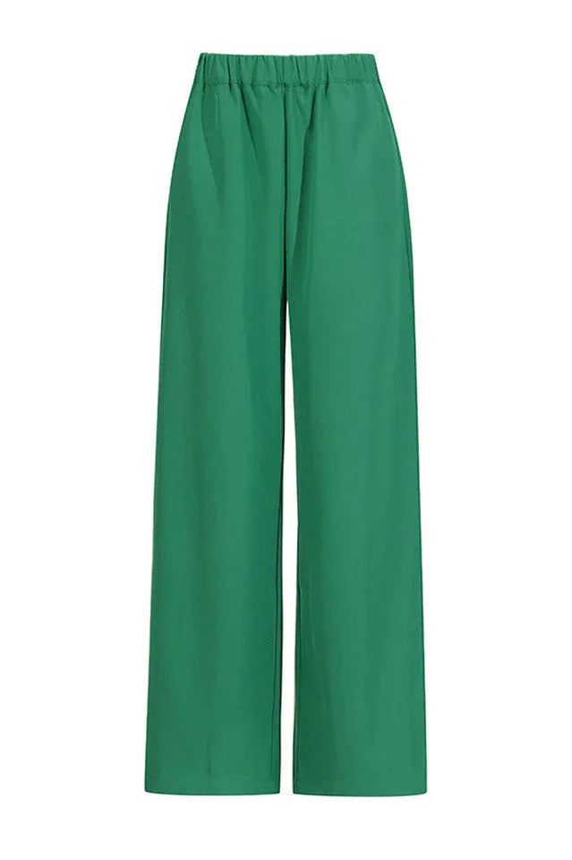 Ambrea Shawl Ruch Cutout Pants Set - TEVQA