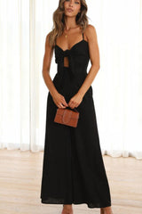 Knot Front Wide Leg Cami Jumpsuit | Dress In Beauty