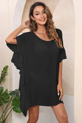 Ruffle Beach Cover Up Dress - View 8 | TEVQA