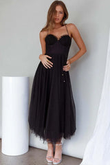 Cindy Tulle Midi Dress - TEVQA