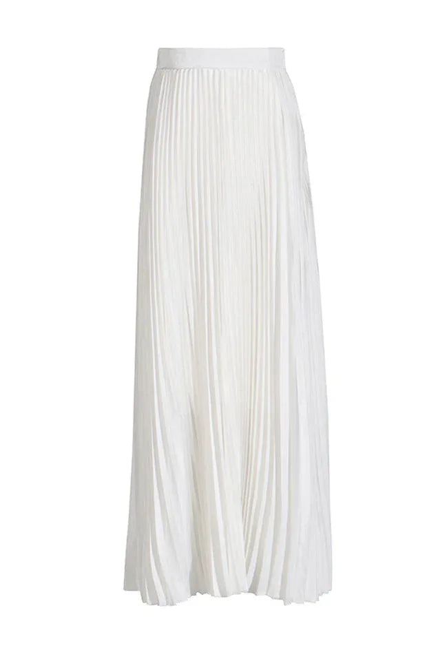 Mandarin Collar Peplum Jacket and Pleated Skirt Set - View 10 | TEVQA