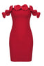 Rose Embellished Off-the-Shoulder Mini Dress - View 17 | TEVQA
