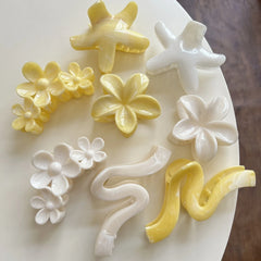 "Sunshine & Cream" Summer Statement Hair Claw Clip Collection (4 Styles)