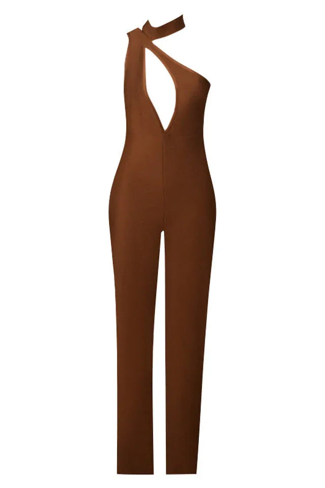 Babara One Shoulder Jumpsuit - View 8 | TEVQA