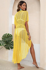 Tied Sheer Cover Up Cardigan - TEVQA