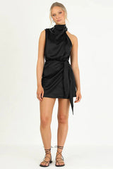 Santorini Satin Mini Dress - View 11 | TEVQA