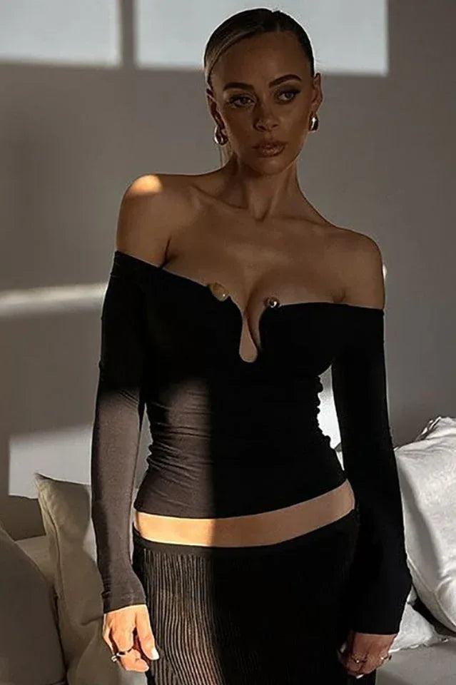 Tayla Trim Long Sleeve Top - TEVQA