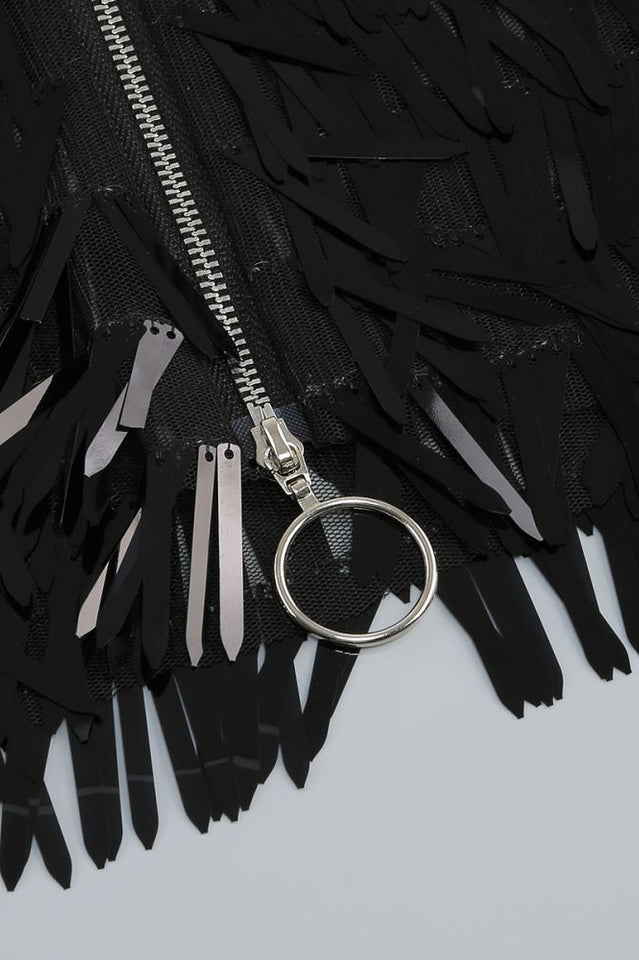 Aleyna Feather Top + Sequin Skirt Set | Dress In Beauty