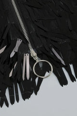 Aleyna Feather Top + Sequin Skirt Set - TEVQA
