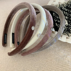 Slim Padded Velvet Headband - 0.6 Inch Lightweight Style