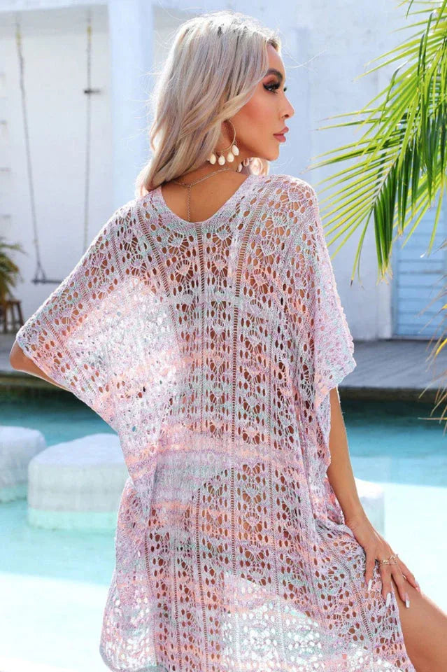 Crochet knit beach cover-up - View 6 | TEVQA