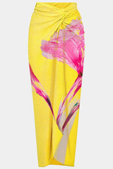 One shoulder floral swimsuit with skirt set - View 8 | TEVQA