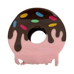 Cute Acetate Donut Hair Claw Clip - 2.5 Inch Novelty Foodie Grip