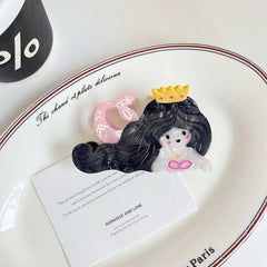 3.3 Inch Whimsical Mermaid Acetate Hair Claw - Solid 31g Premium Clip