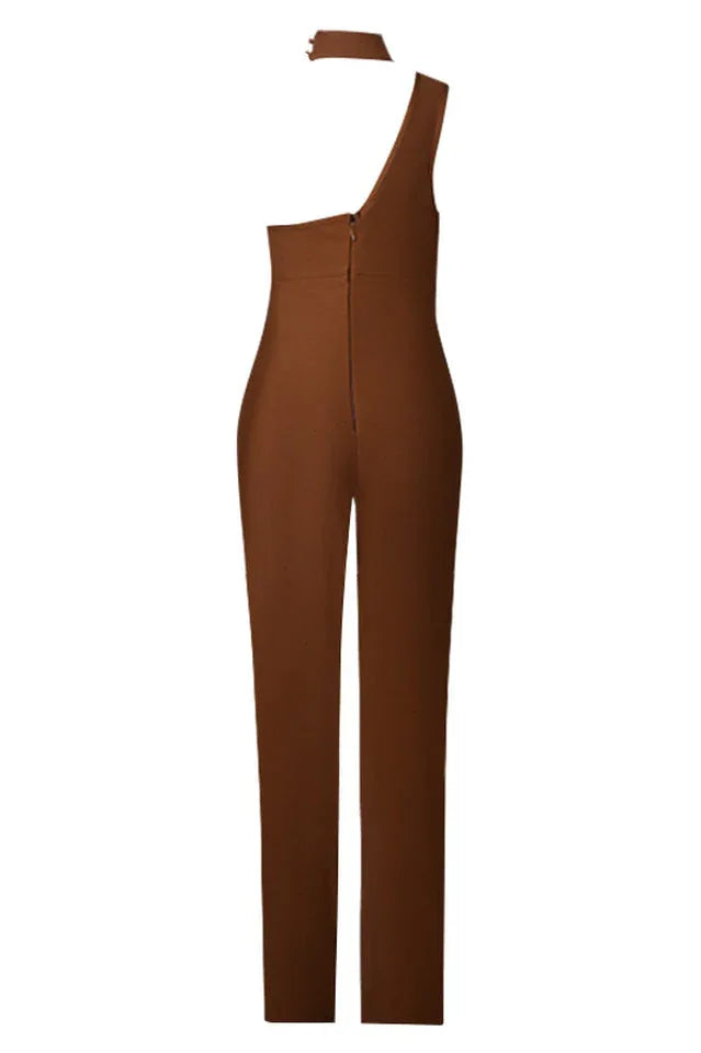 Babara One Shoulder Jumpsuit - View 9 | TEVQA