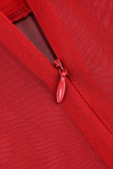 Sally Mock Neck Sheer Mini Dress | Dress In Beauty