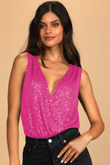 Evening Of Wonder Sequin Cowl Back Bodysuit | Dress In Beauty