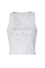 Rhinestone Graphic Tank Top - View 15 | TEVQA