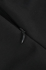 Embellished black crepe blazer with satin lapels - View 11 | TEVQA