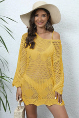 Crochet Knit Beach Cover Up - View 10 | TEVQA