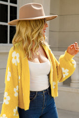 Cuteness Flowers Fuzzy Knit Cardigan | Dress In Beauty