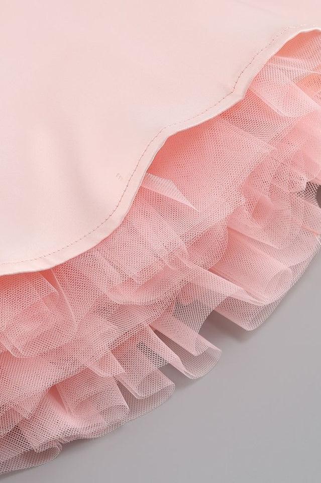 Mademoiselle Ballerina Pink Tulle Mini Dress - TEVQA