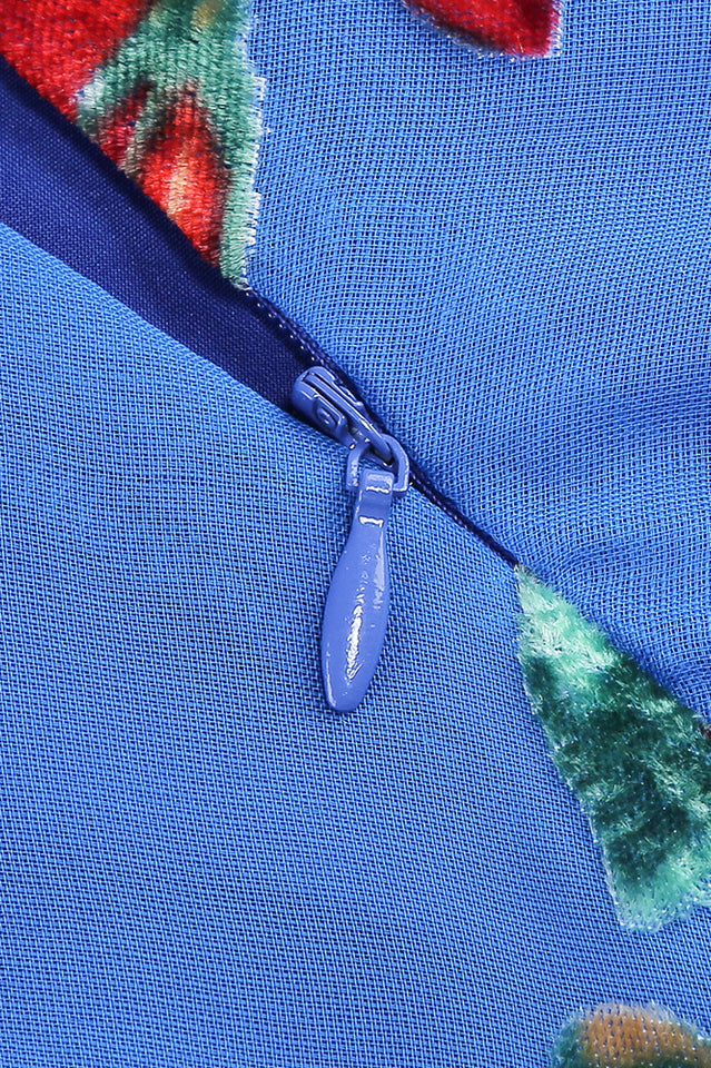 Julie Floral Velvet Burnout Backless Midi Dress | Dress In Beauty