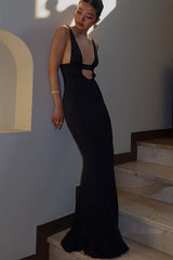 Plunging Neck Cut Out Maxi Dress | Dress In Beauty