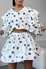Strawberry Print Skirt Set - View 25 | TEVQA