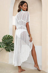 Tied Sheer Cover Up Cardigan - TEVQA