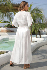 Tied Sheer Cover Up Cardigan - TEVQA