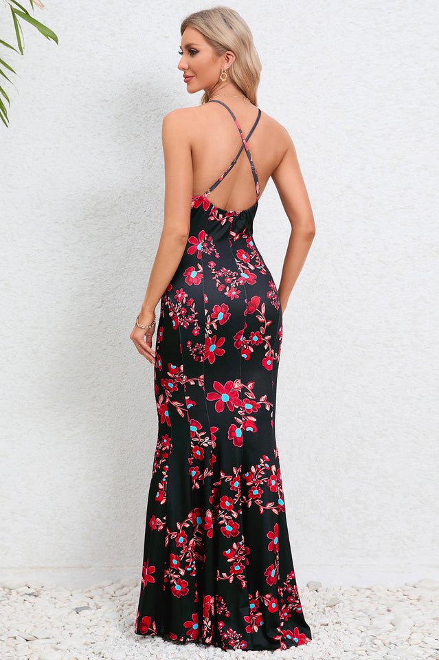 Crisscross Spaghetti Strap Fishtail Dress | Dress In Beauty