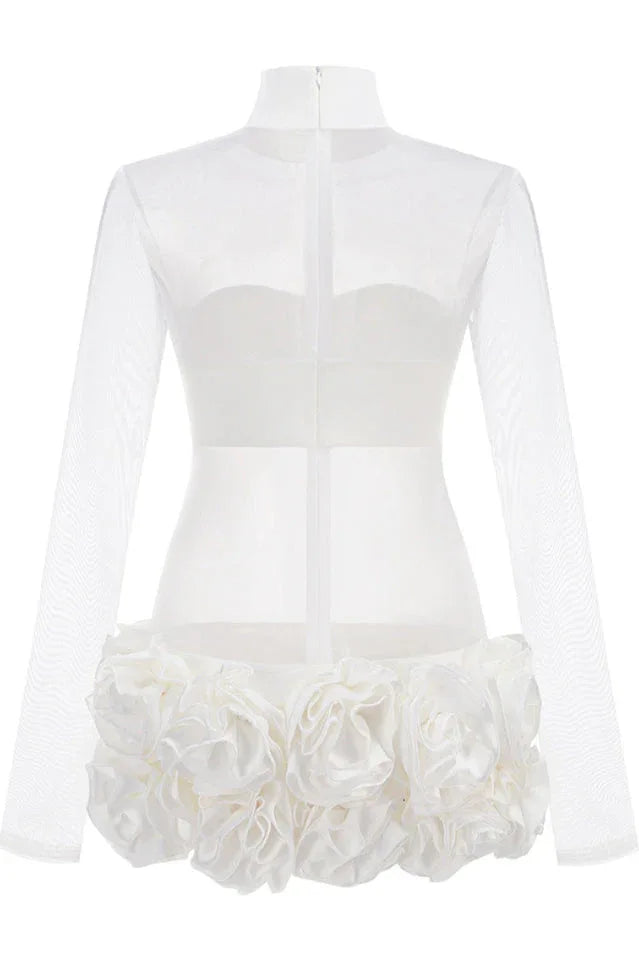 Mock Neck Mini Dress - View 18 | TEVQA