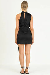 Santorini Satin Mini Dress - View 14 | TEVQA