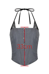 Structured Halter Corset Top - View 6 | TEVQA