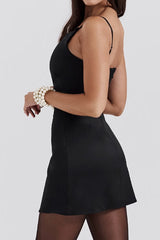 Dainty Square Neck A Line Mini Dress | Dress In Beauty