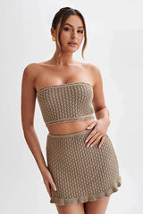 Crochet Mini Skirt Set - View 8 | TEVQA