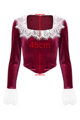 Jacinda Velvet Lace Tunic Top | Dress In Beauty