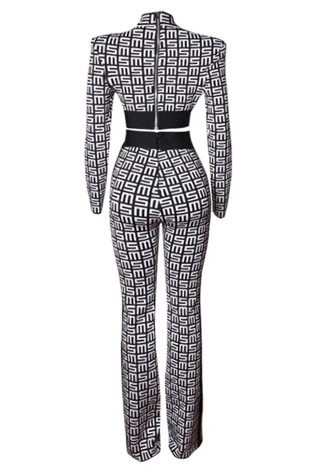 Monogram Knit Two Piece Set - View 12 | TEVQA