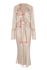 Draped Tie Front Shirt Set - View 7 | TEVQA