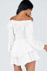 Tiered Swing Skater Romper - TEVQA