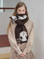 Cute Cartoon Puppy Thick Knit Winter Scarf