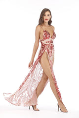 Elegant sequin maxi dress - View 8 | TEVQA